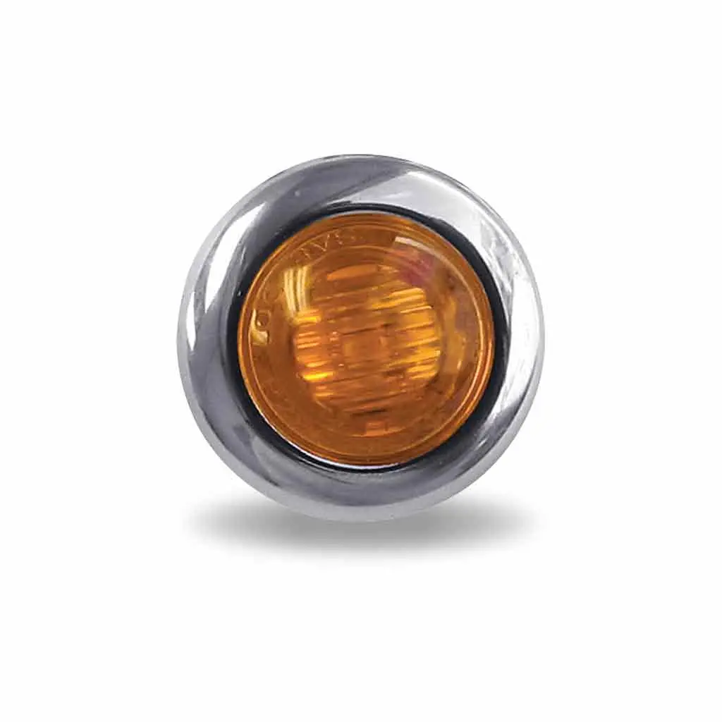 #Tled-B2a Mini Button Amber Led - 2 Wire 1