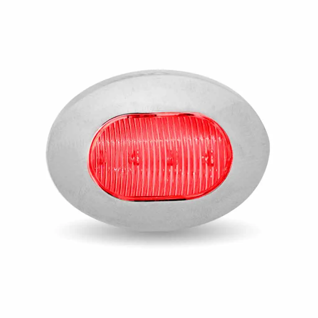 Tled-B4r Mini Oval Button Red Led - 3 Wire 1