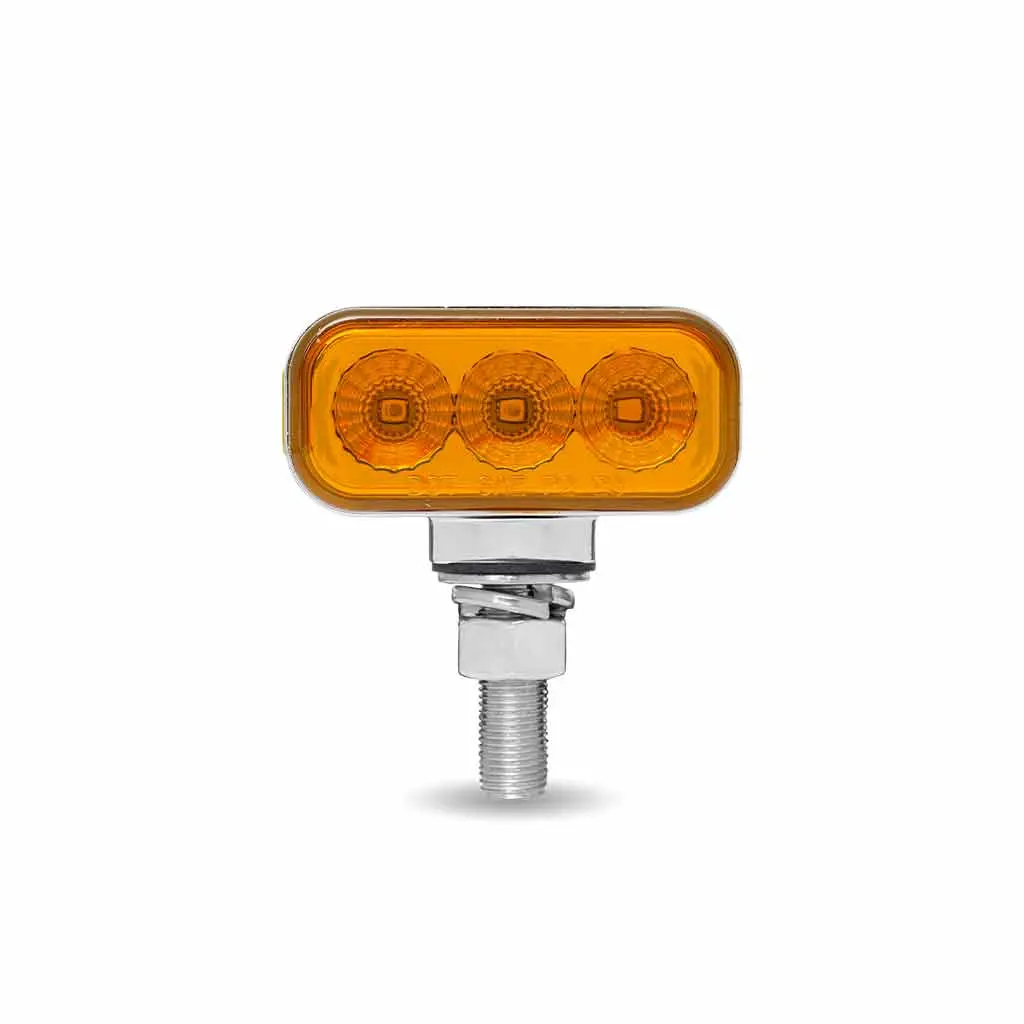 Tled-Dr1x Amber/Red Clearance Marker 1.5″ X 3″ Mini Double Face Rectangular Light With Reflector Leds – 10 Diodes 1