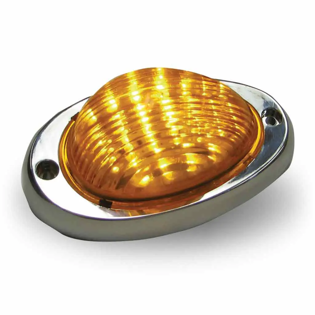Tled-Flca Freightliner Century, Columbia & Coronado Sleeper (Amber Lens) Led With Base (35 Diodes)" 3 Wire 2 Function 1