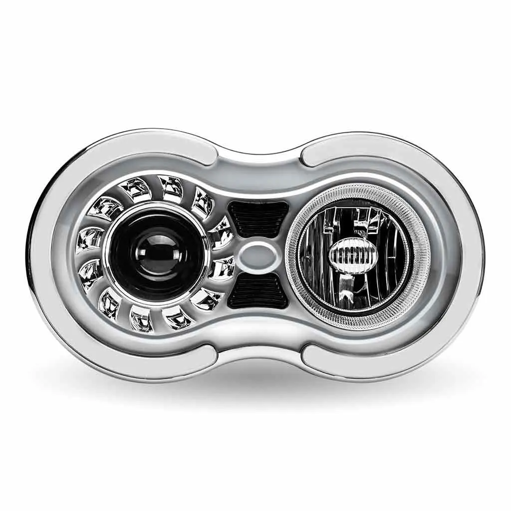 “Retro Series” Led Projector Headlight Assembly With Glow Position & Marker Led Accents 1