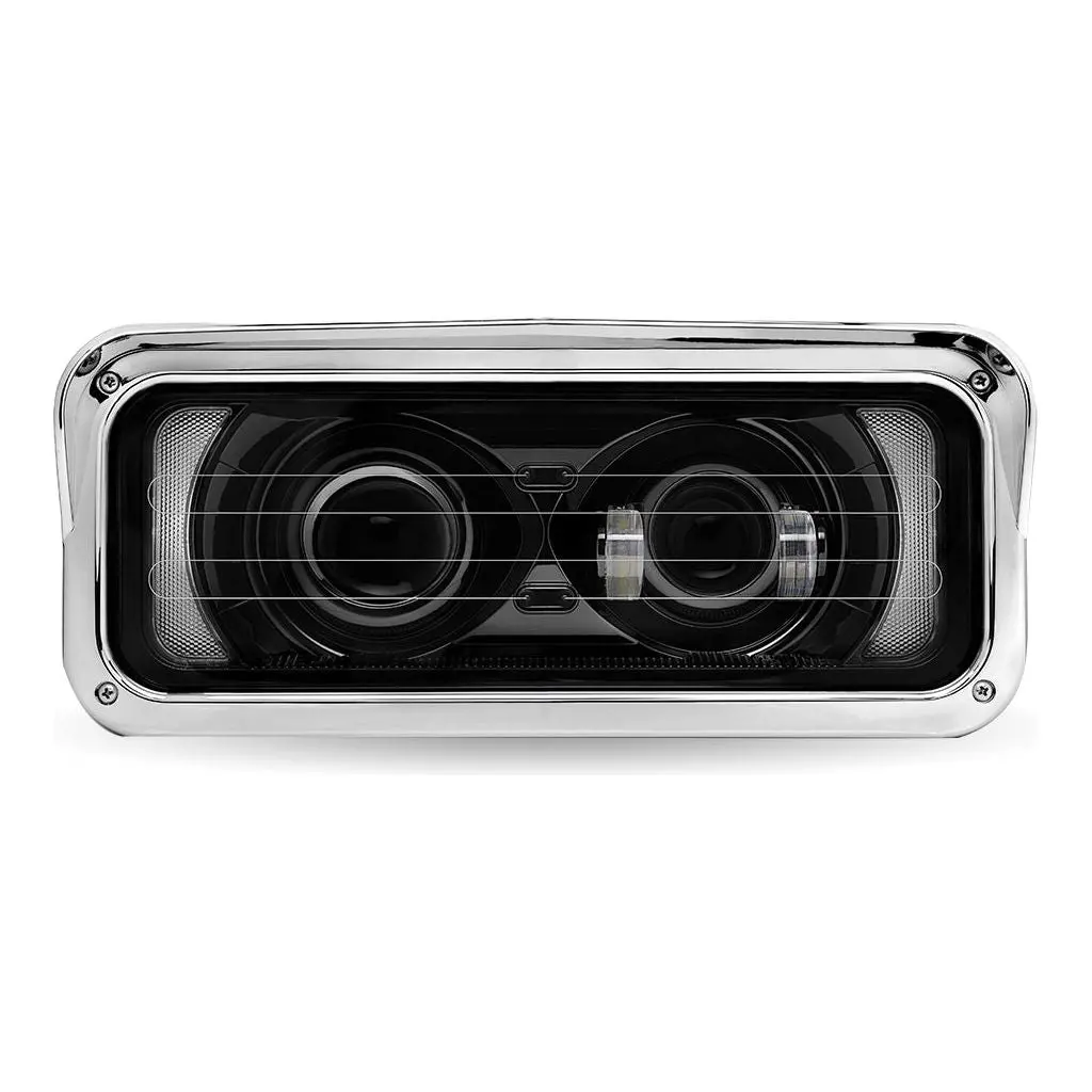 Tled-H136 Universal Heated Led Projector Headlight Assembly With Glow Position & Marker Led Accents – Black (Driver Side) 1