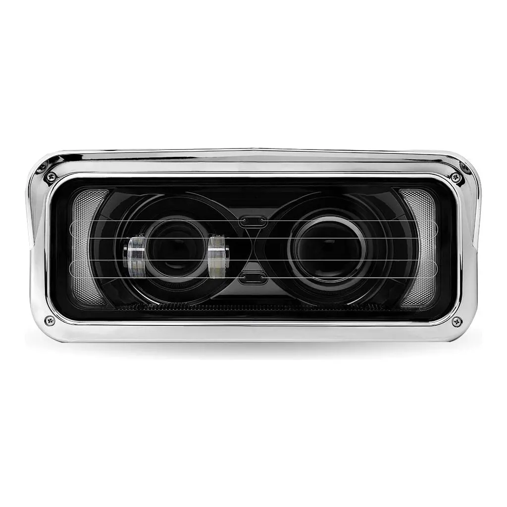 Tled-H137 Universal Heated Led Projector Headlight Assembly With Glow Position & Marker Led Accents – Black (Passenger Side) 1