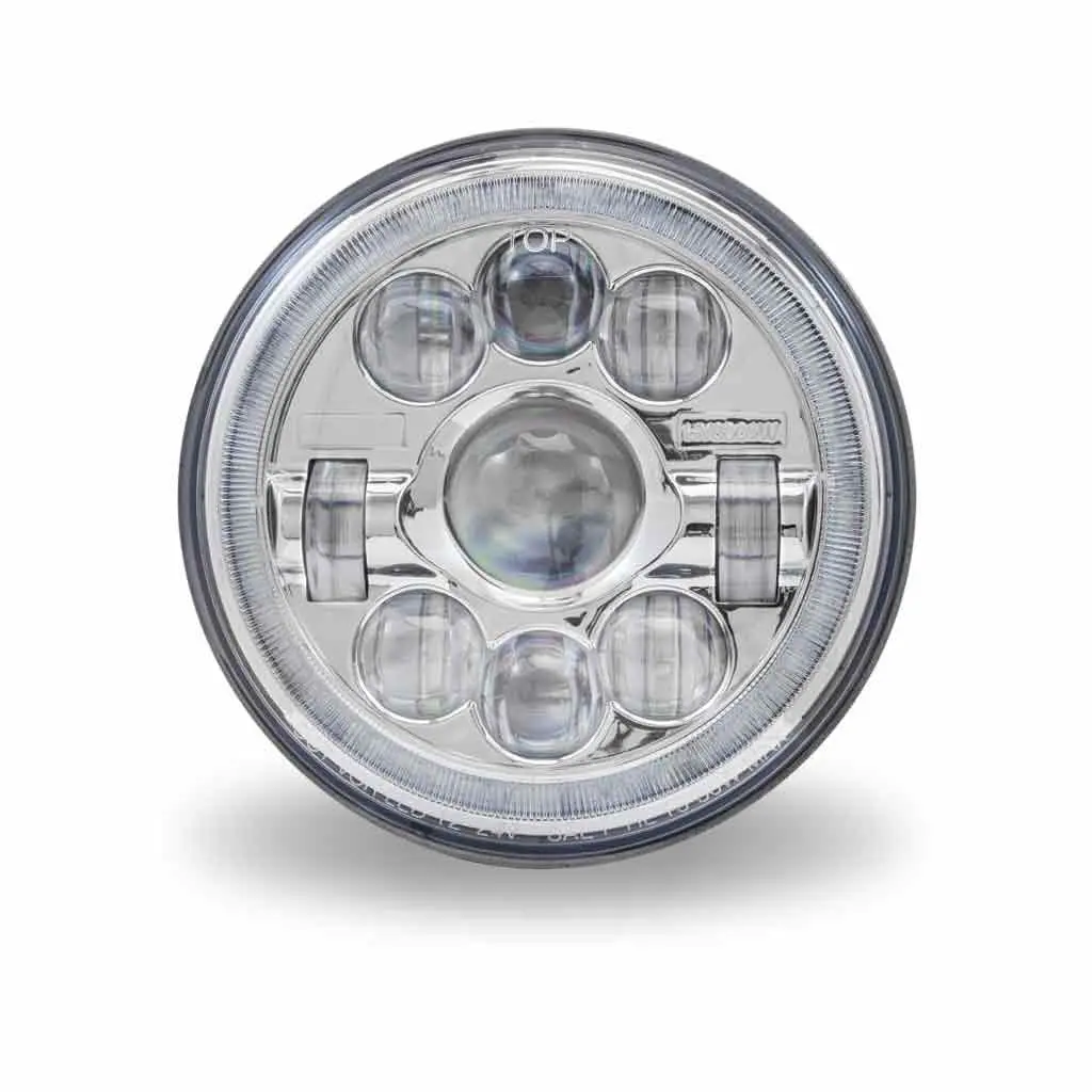 Tled-H3 7″ Led Projector Headlight With Glow Position Led Halo – Combination High & Low Beam | 3000 Lumens 1