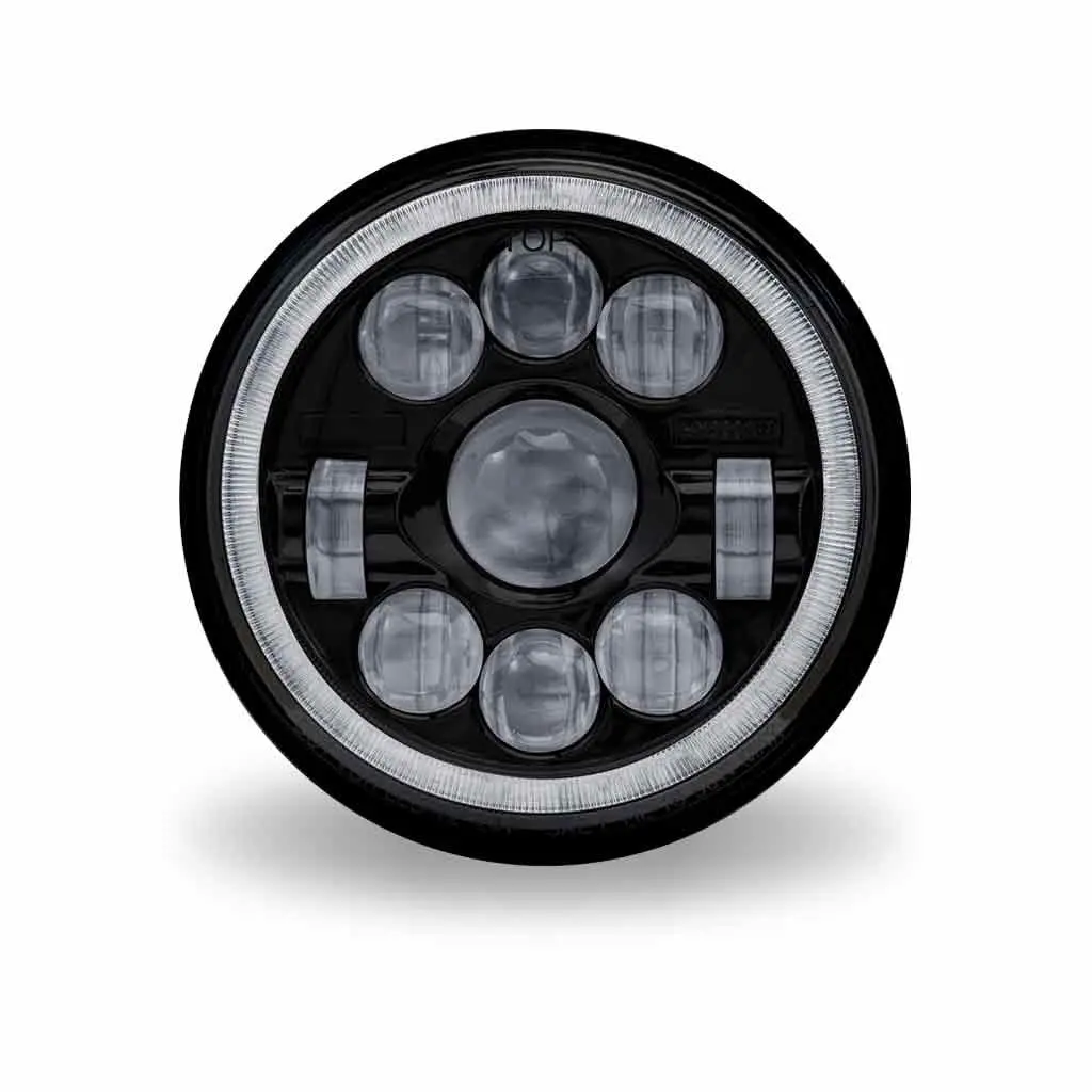 Tled-H70 7″ Led Projector Headlight With Glow Position Led Halo – Combination High & Low Beam | 3000 Lumens 1