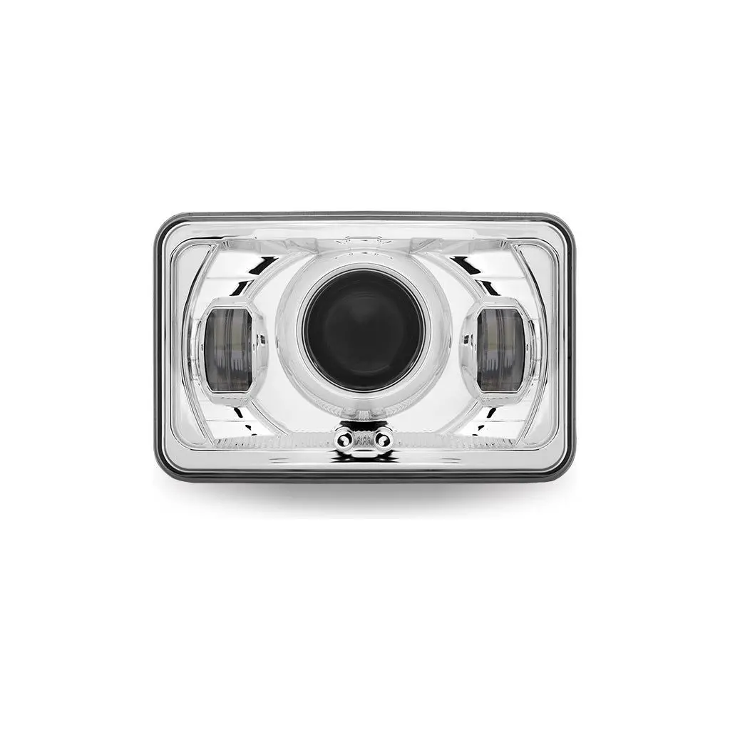 4″ X 6″ Led Projector Headlight With Optional Backlit Auxiliary (Choose Low Or High Beam) 1
