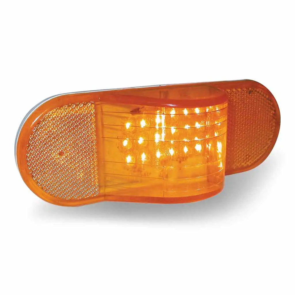 Tled-Hoba Oval Side Turn Signal & Marker Led Light With Hump (18 Diodes) 1