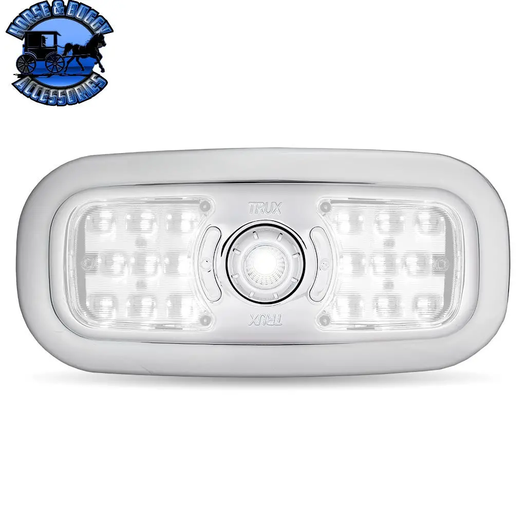 #Tled-Ir10  Led Interior Projector Dome & Map 7-Color Cab Light For Peterbilt – Chrome 1