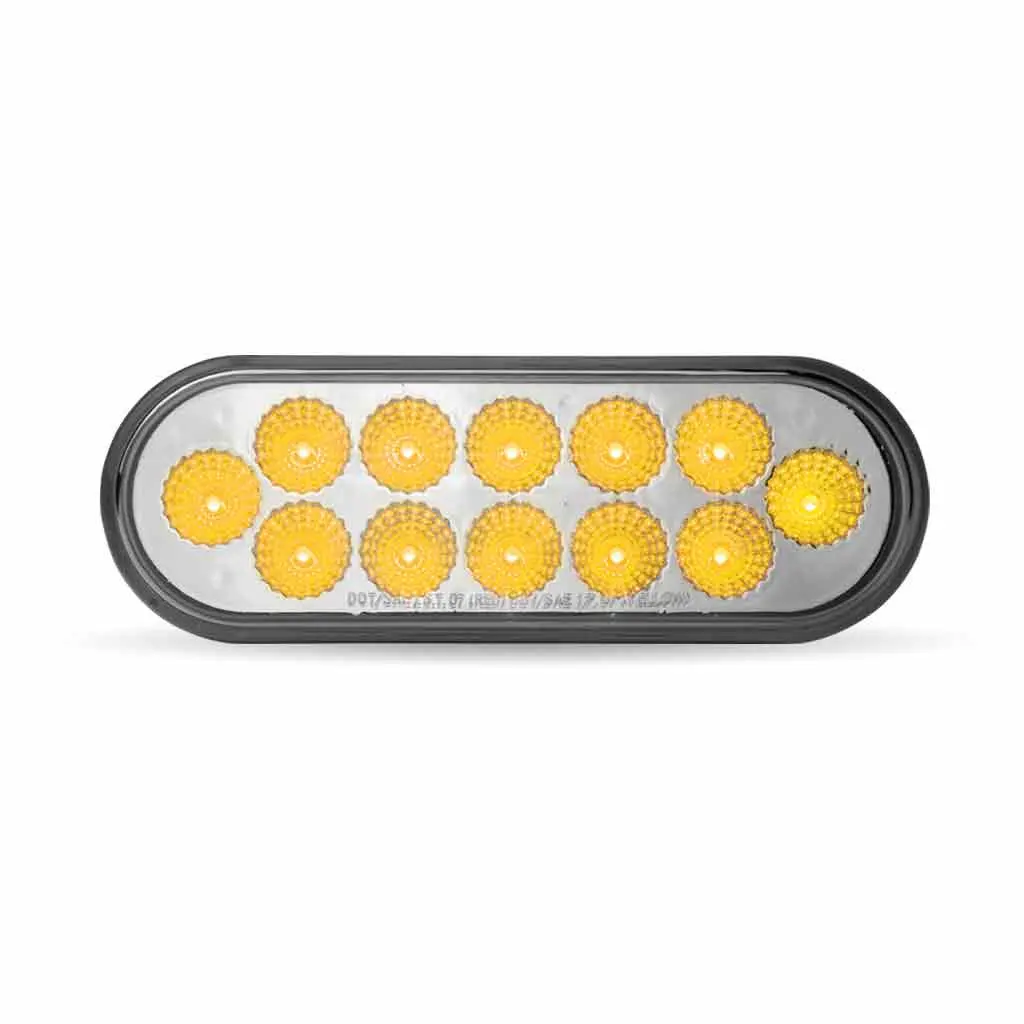 Tled-O12ca Oval Clear Amber Stop, Turn & Tail Led (12 Diodes) 1