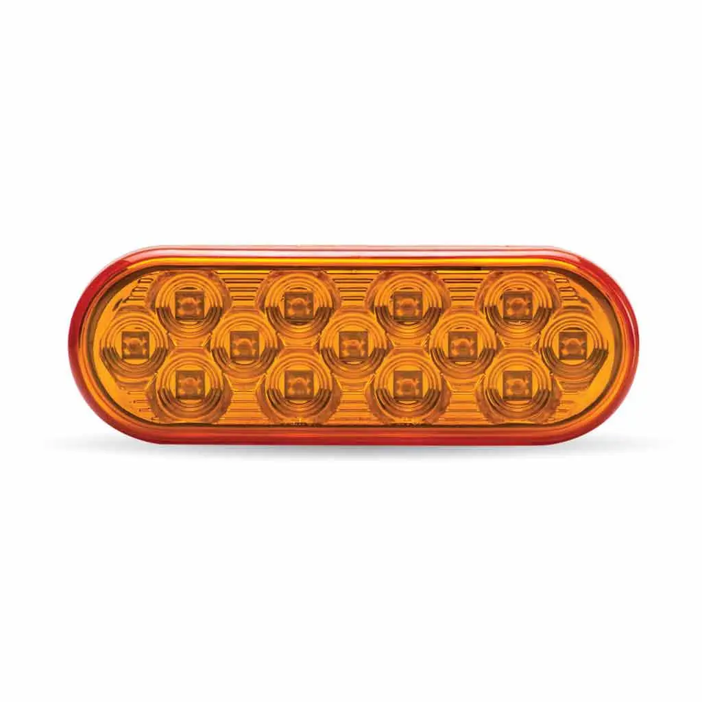 Tled-Obma Oval Mirror Amber Stop, Turn & Tail Led (13 Diodes) 1