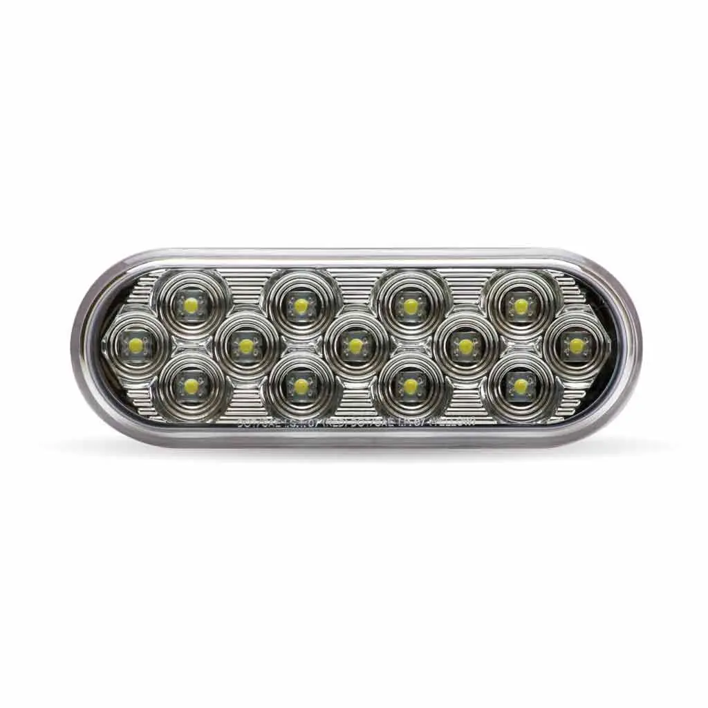 #Tled-Obmca Oval Mirror Clear Amber Stop, Turn & Tail Led (13 Diodes) 1