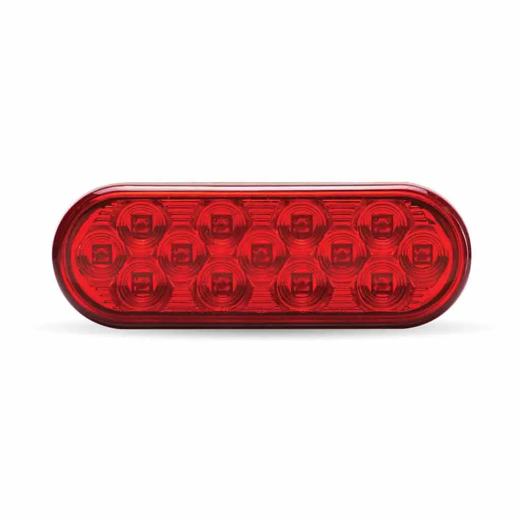 Tled-Obmr Oval Mirror Red Stop, Turn & Tail Led (13 Diodes) 1