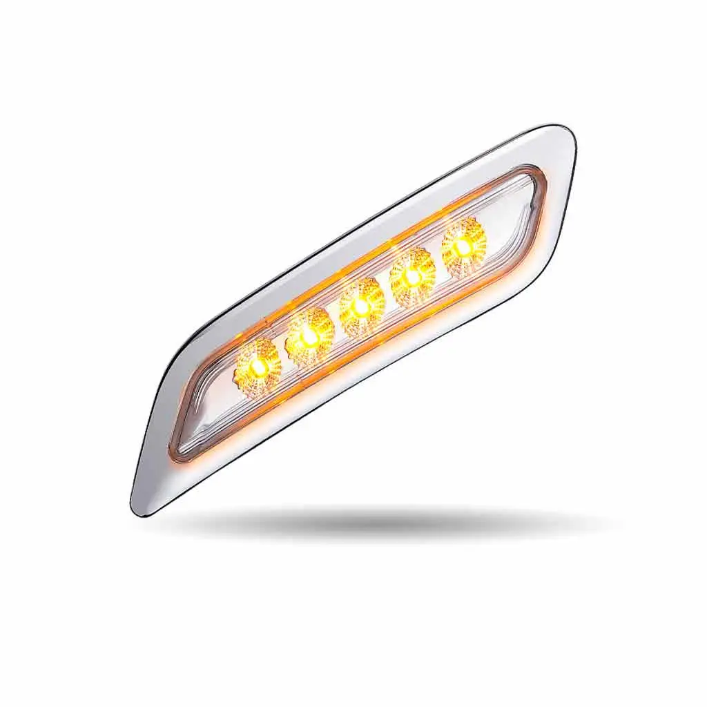 #Tled-P200ca Peterbilt Amber Turn & Marker Door Led Light - Passenger Side 579, 567 & 587 2