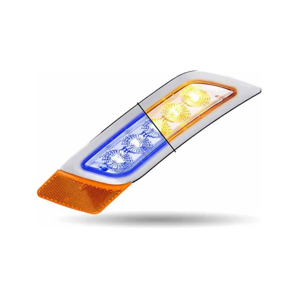 Tled-P400ab Amber To Blue Peterbilt Led Fender Light – 5 Diodes | Passenger Side 1
