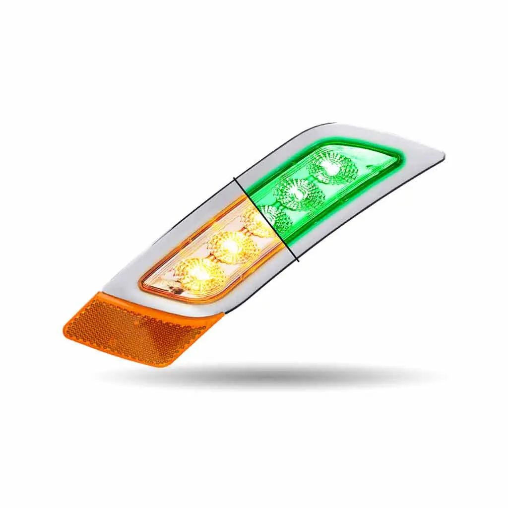 Tled-P400ag Amber To Green Peterbilt Led Fender Light – 5 Diodes | Passenger Side 1