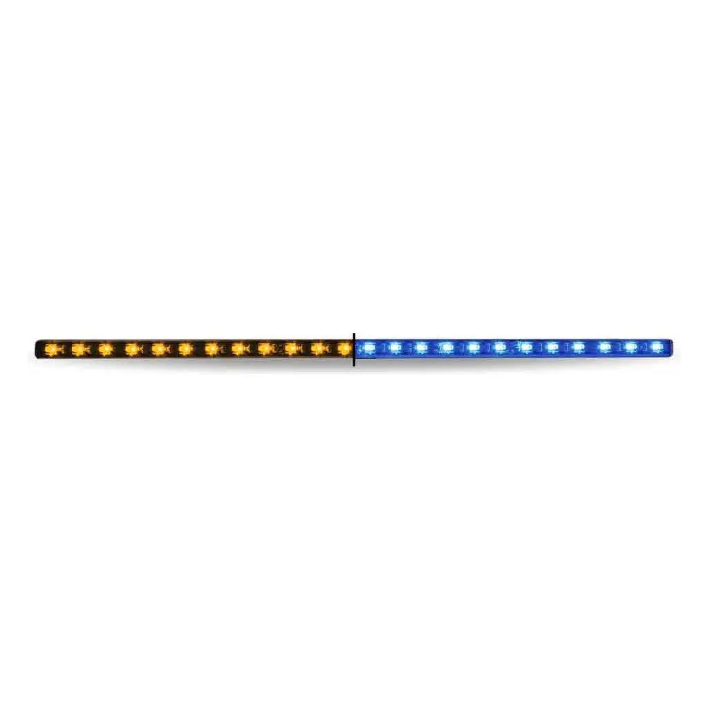Tled-Sxab 17" Dual Revolution Amber/Blue Led Strip - Attaches With 3M Tape 1