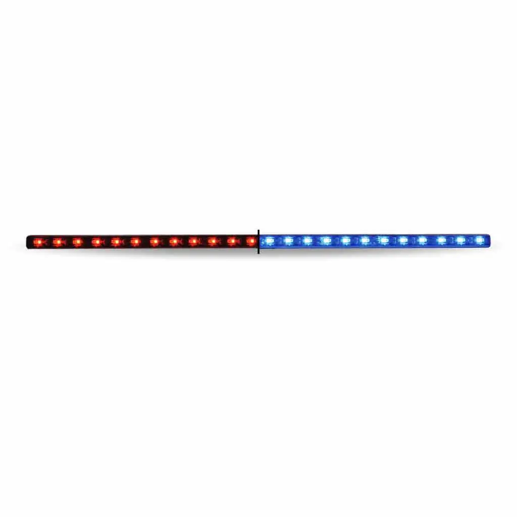 Tled-Sxrb 17" Dual Revolution Red/Blue Led Strip - Attaches With 3M Tape 1