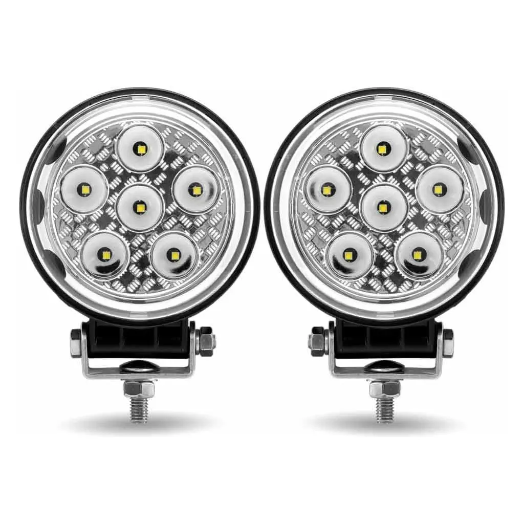 Tled-U102 4.5″ Radiant Series Round Led Work Lamps (Pair) – Combination Spot & Flood Beam | 4300 Lumens (Each) 1