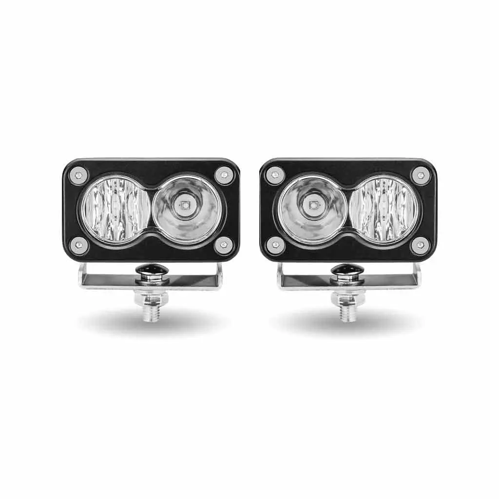 Tled-U105 Mini Rectangular Flood/Spot Combo Worklights (2 Diodes) - Pair - 1000 Lumens 1