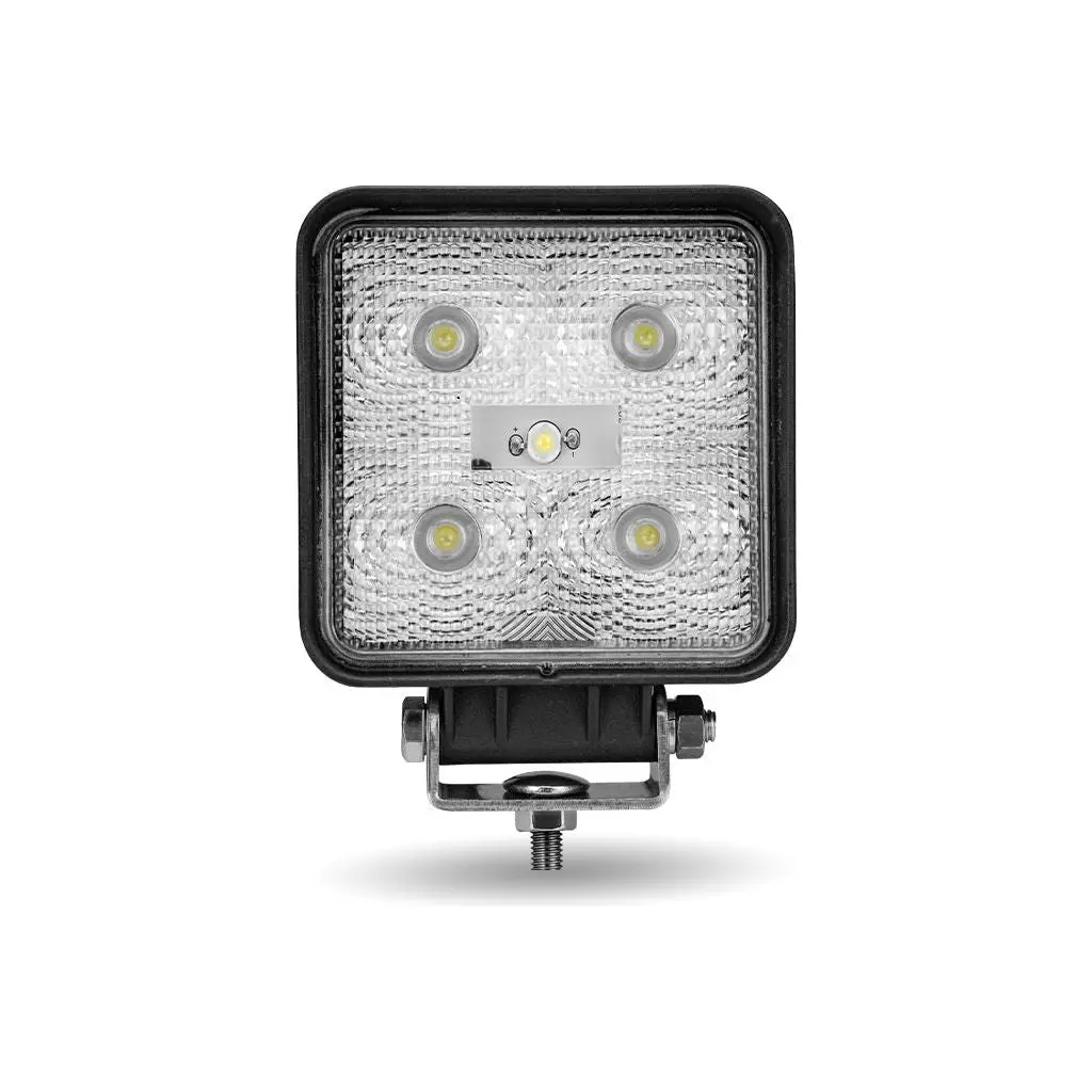 Tled-U24 Universal White Square Spot Work Light - Clear Lens - Black Housing (5 Diodes) - 500 Lumens 1