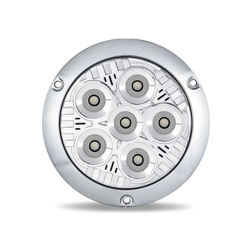 Tled-Ux7 Legacy Series Round 4" Flange Mount Led Load/Work Light With Chrome Front - Chrome Flange 1