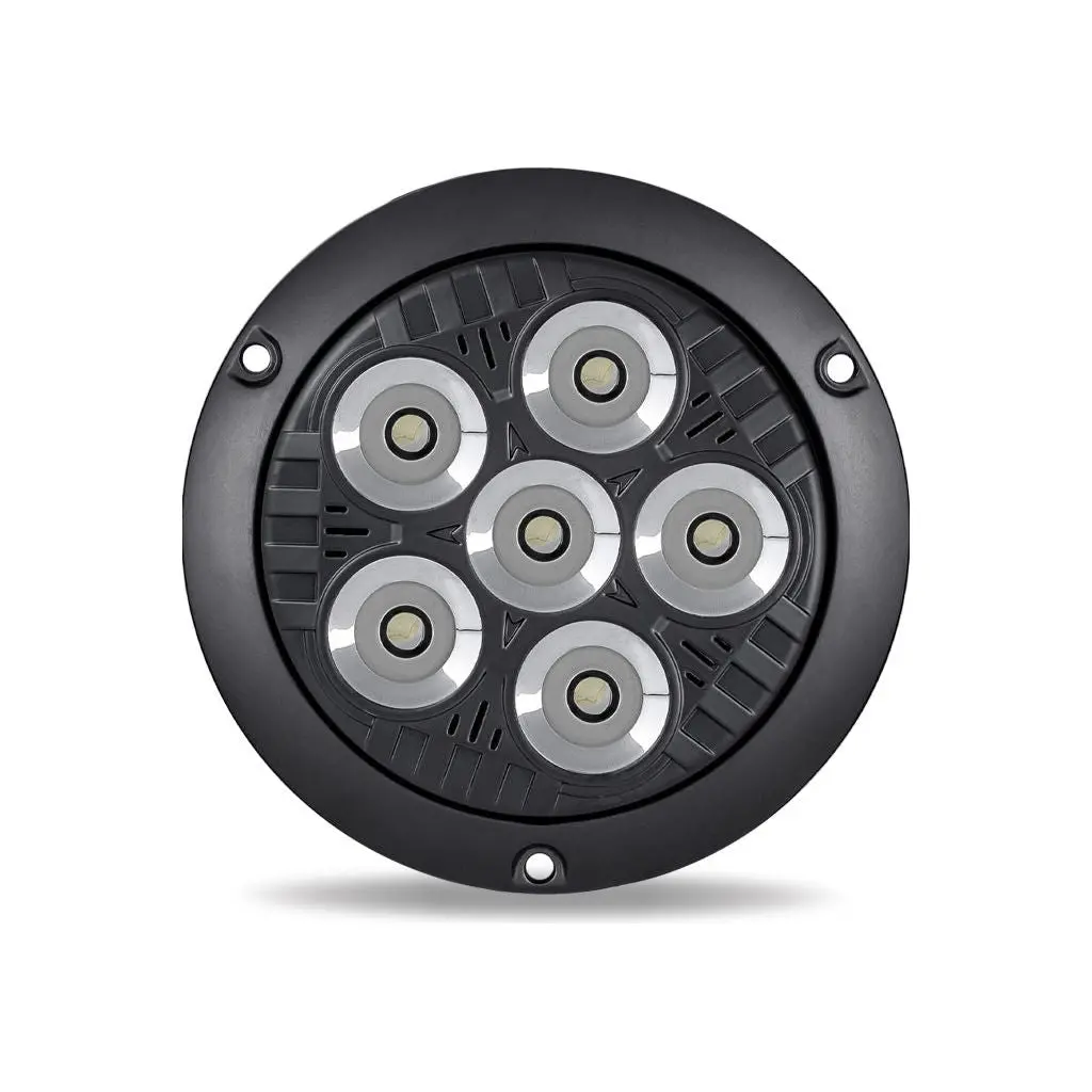 Tled-Ux8 Legacy Series Round 4" Flange Mount Led Load/Work Light With Black Front - Black Flange 1