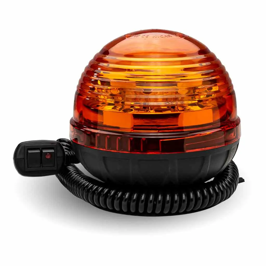 Tled-W2 Amber Dome Vaccum Magnetic 3 Flash Beacon Light - 960 Lm (12 Diodes) 1