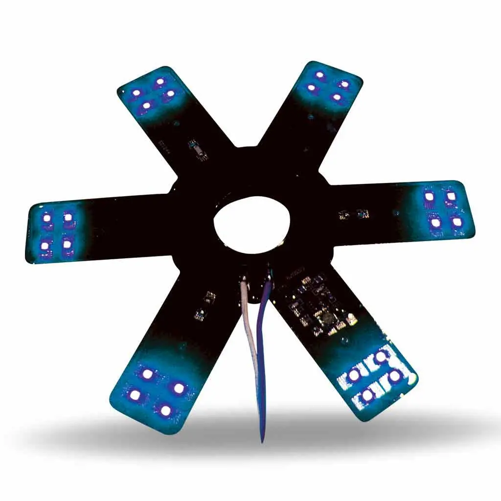 8" Star Blue Led For 15" Donald. & Vortox Air Breather (24 Diodes) 1