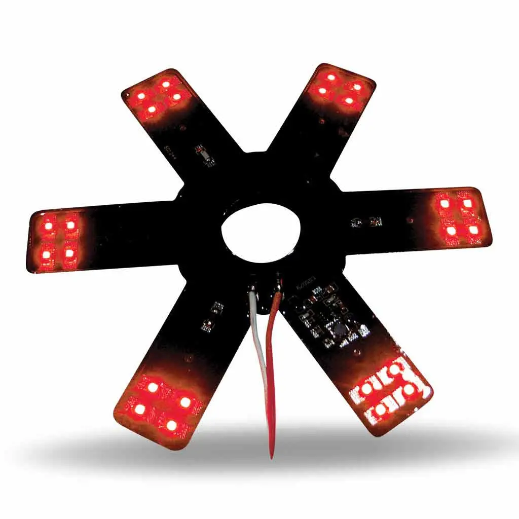 8" Star Red Led For 15Ö Donaldson & Vortox Air Breather (24 Diodes) 1