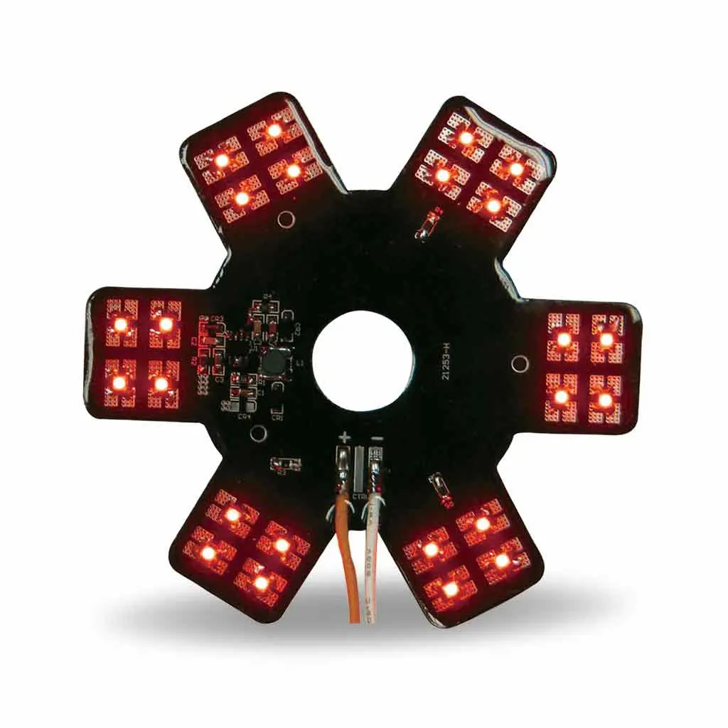 Tled-X3r 5" Star Red Led For 13" Donald. Air Breather (24 Diodes) 1