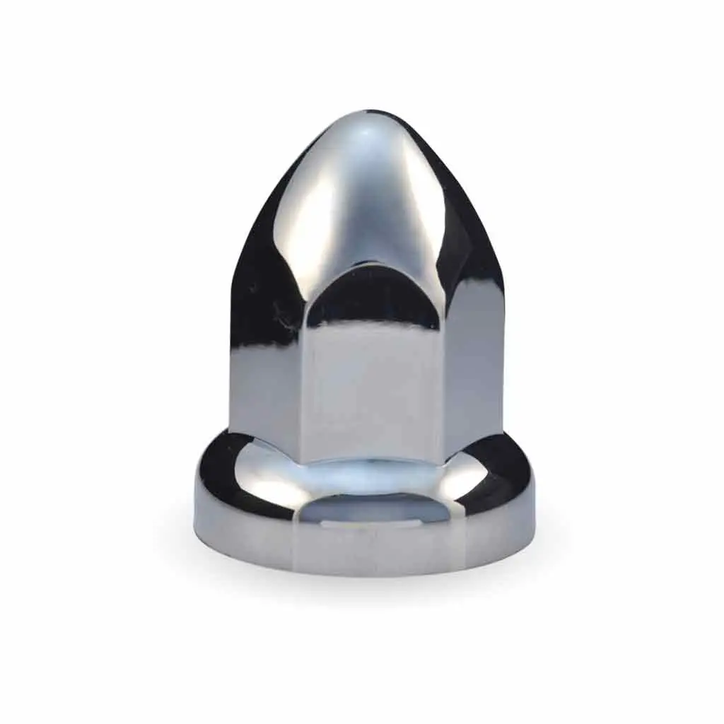 Tnut-F2 33Mm Push On Nut Cover With Flange – Chrome Abs Plastic 1
