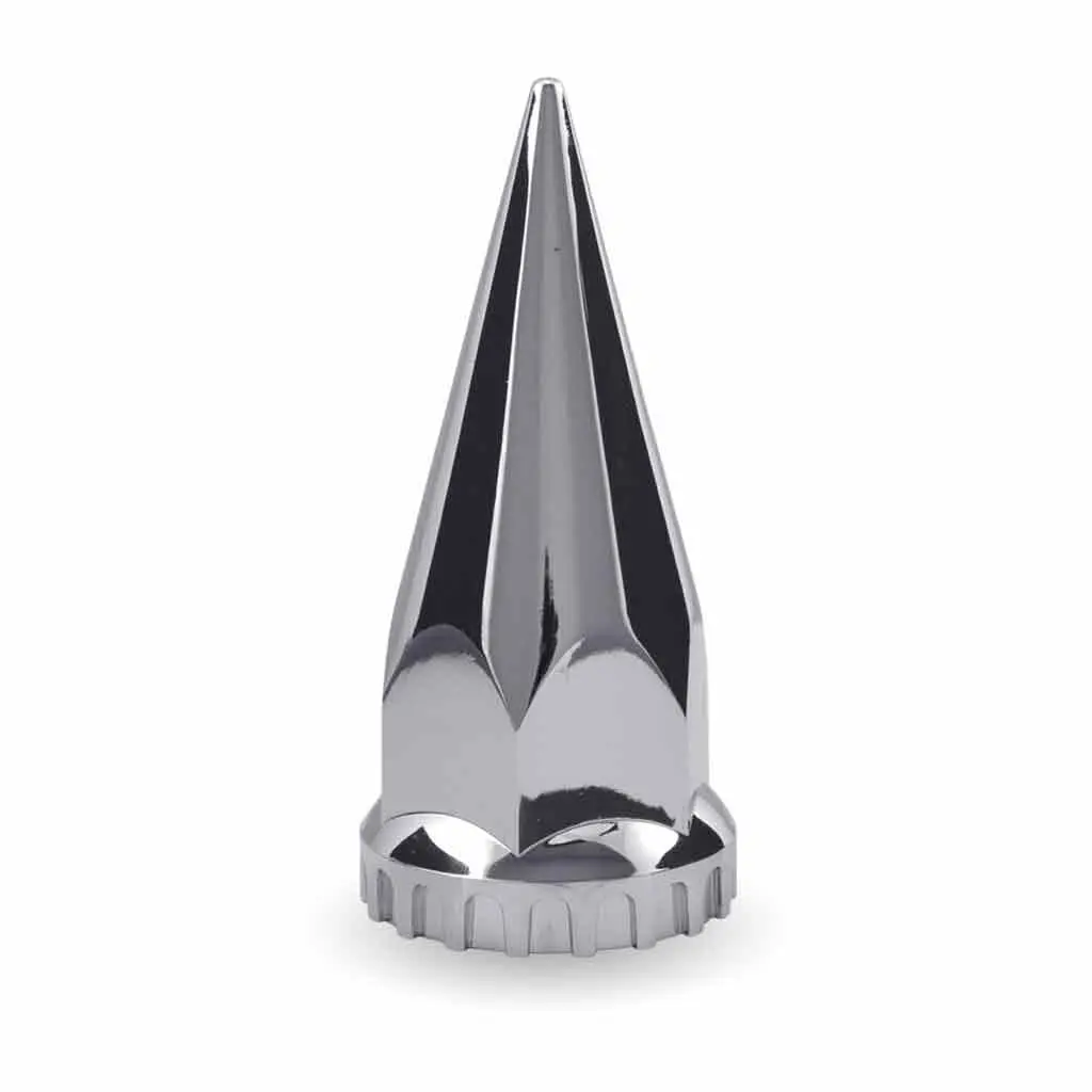Tnut-P1 33Mm Pointed Threaded Nut Cover With Flange – Chrome Abs Plastic 1