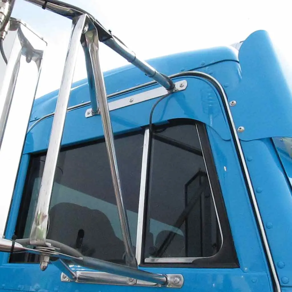 Tp-1439 Peterbilt 5" Flange Chop Top Window - Door Mounted Mirror 1