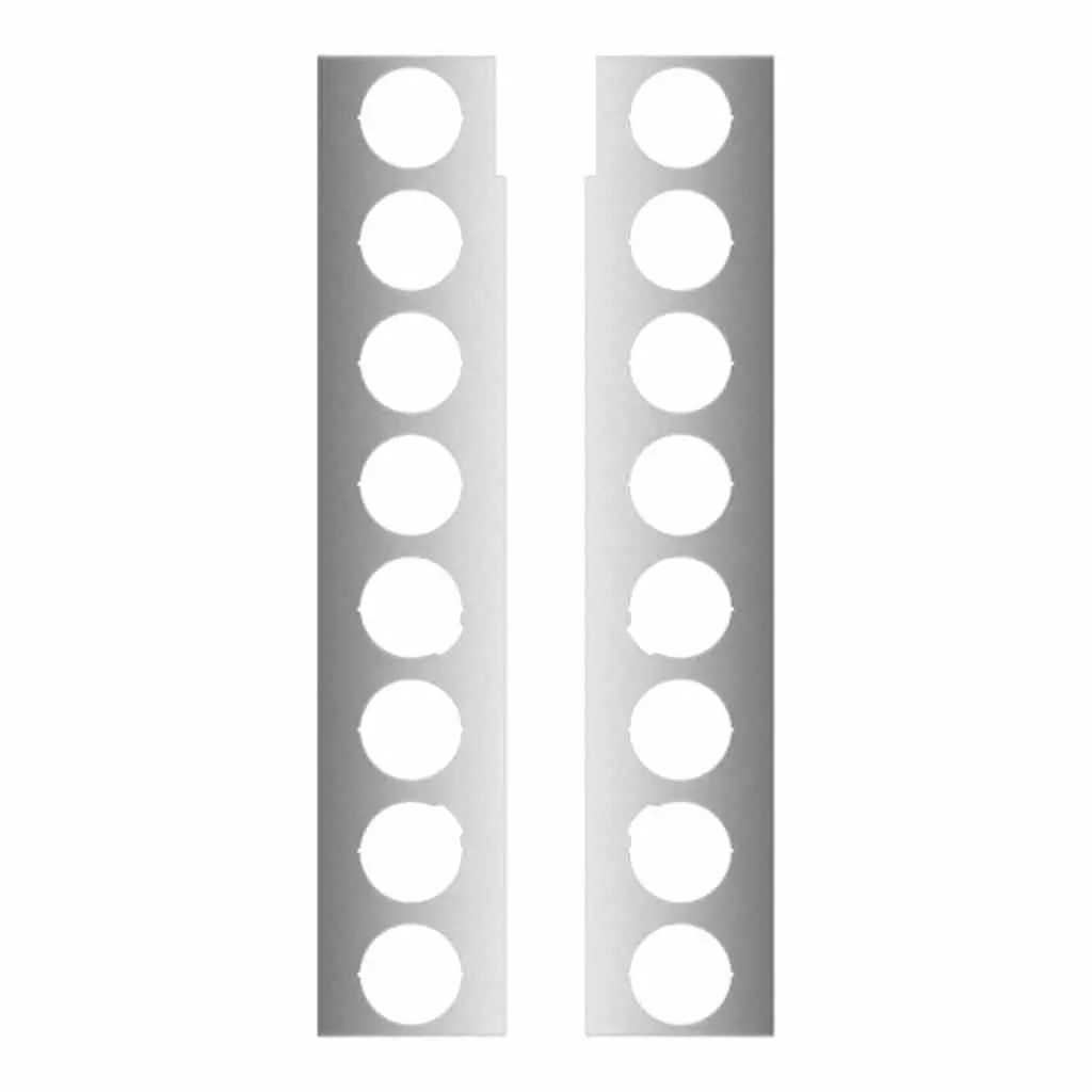 Tp-1846 Peterbilt 389 15" Premium Front Air Cleaner Light Bar With 8 X 2" Light Holes (2013+) 1