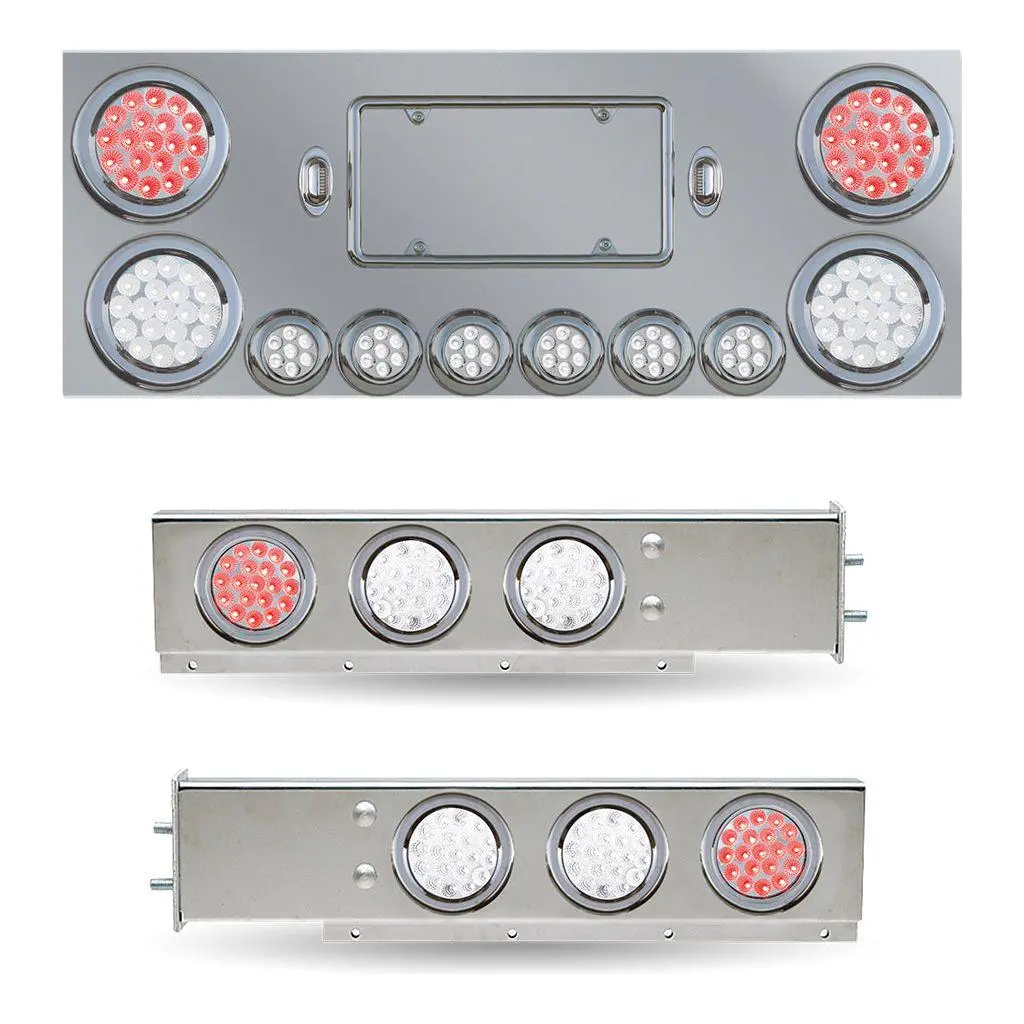 Trx-Spc33 Dual Led Mud Flap Hangers & Center Panel Rear Accessory Kit (2 1/2″ Bolt Spacing) 1