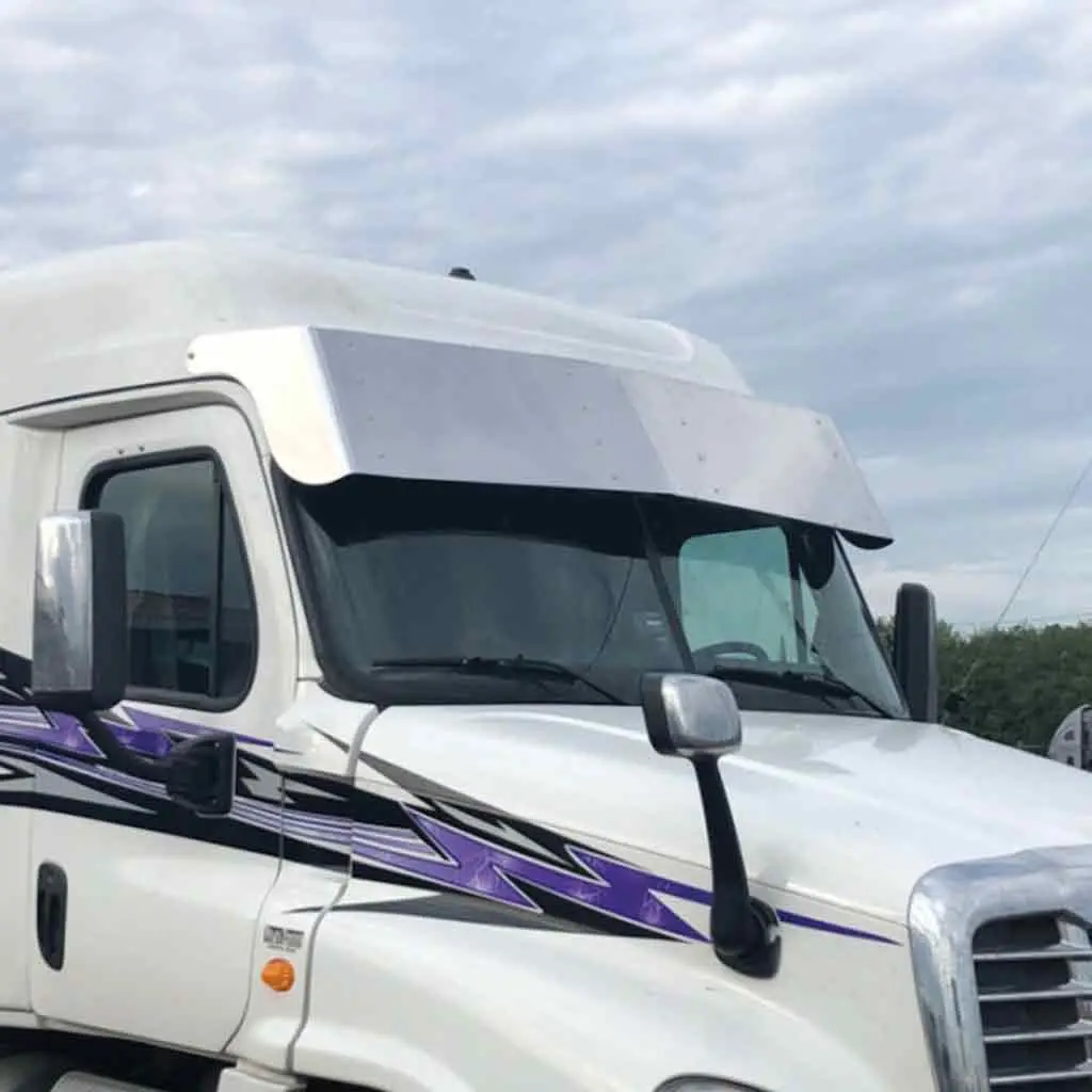 Tsun-F71 Freightliner Cascadia 18″ Sun Visor (2008-2013) – 10 X 3/4″ Holes 1