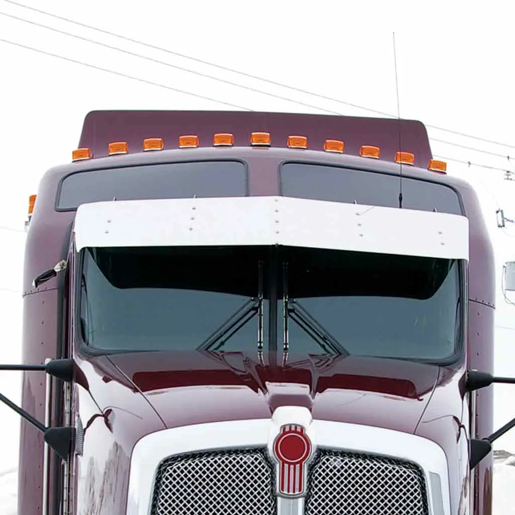 Tsun-K14 12" Kenworth T660 Sunvisor, No Light Holes - Replaces Oem Visor (Discontinued After Stock Is Gone) 1