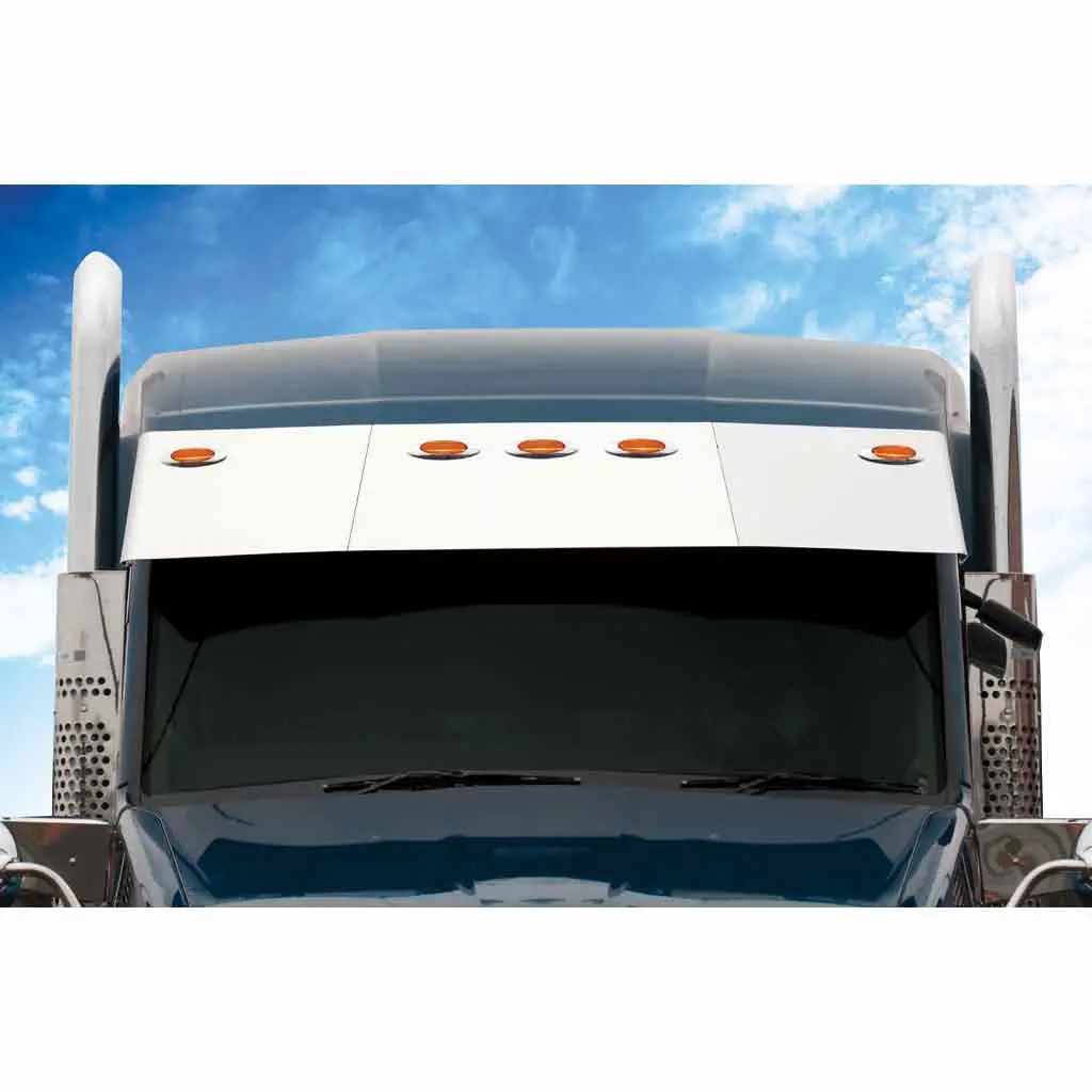 Tsun-K49 15.5” Kenworth Blind Mount Sunvisor For Mid-Roof & Standup Roofs With 5 Slotted Light Holes 1