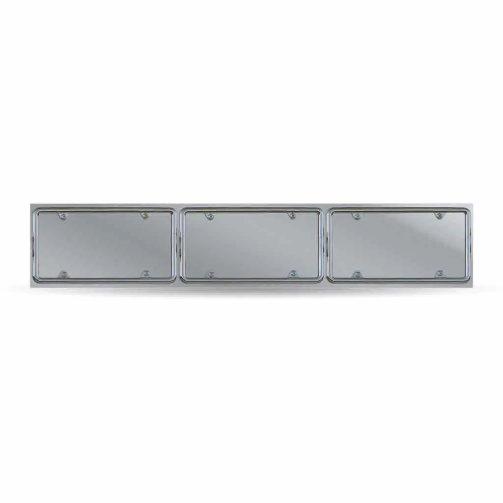 Tu-1714 License Plate Holder – Triple Plate | Stainless Steel 1