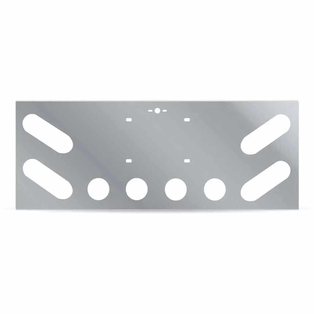Tu-9008 Led Rear Center Panel – 4 X Oval Holes & 4 X 2.5″ Holes | Stainless Steel 1