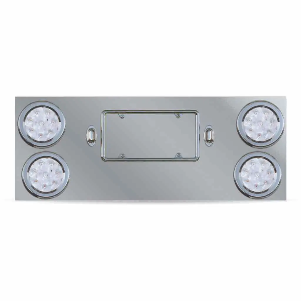 Tu-9017Lc. Led Rear Center Panel – 4″ Leds (Clearlens) | Stainless Steel 1
