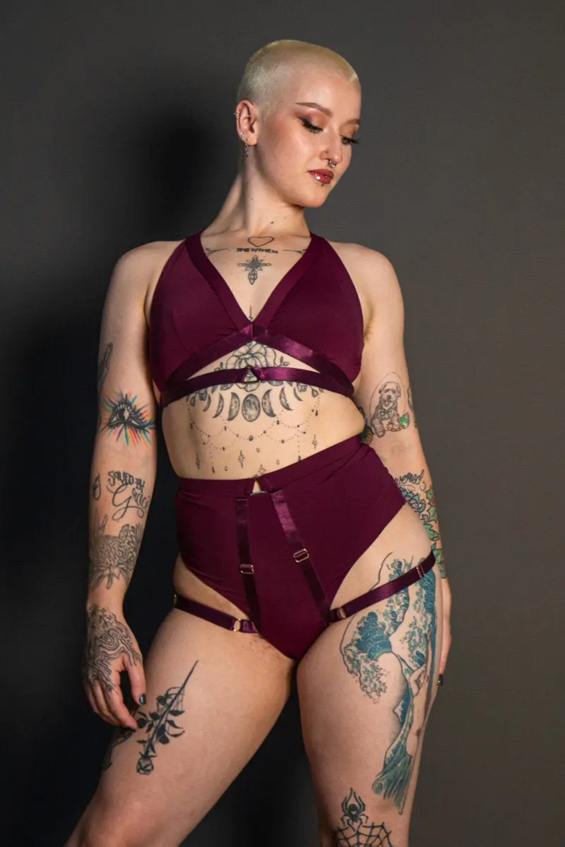 Tatiana Active Tokio Shorts - Matte Wine 1