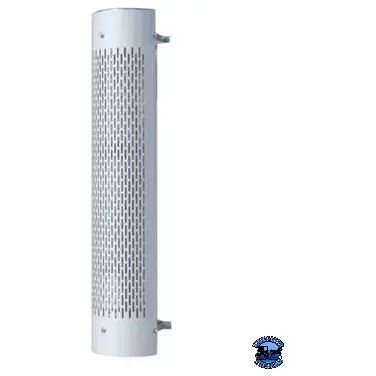 United Pacific 48" Tall 270 Degree Stainless Exhaust Muffler Shield For 10" And 9" Diameter Exhaust - Vertical Slot 1