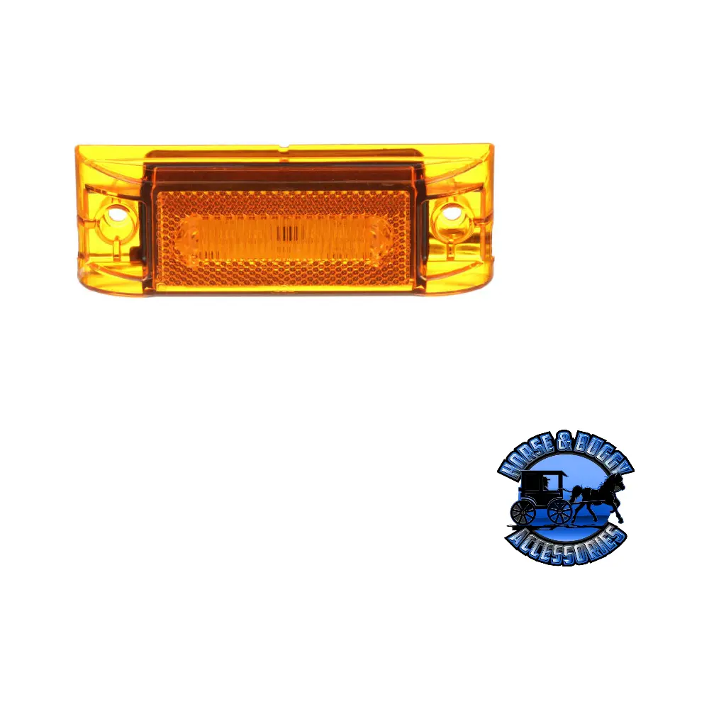 M353a Led Marker/ Clearance, Pc-Rated, Rectangular, W/ Auxiliary Function, 6.0″X2.0″, Amber, Bulk Pack 1