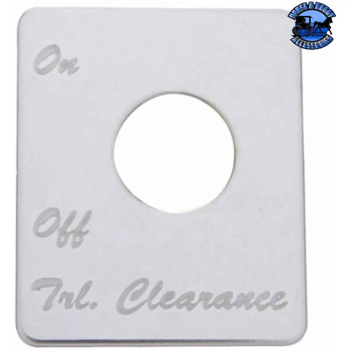 Stainless Steel Switch Name Plate For Peterbilt - Trailer Clearance #48472 1