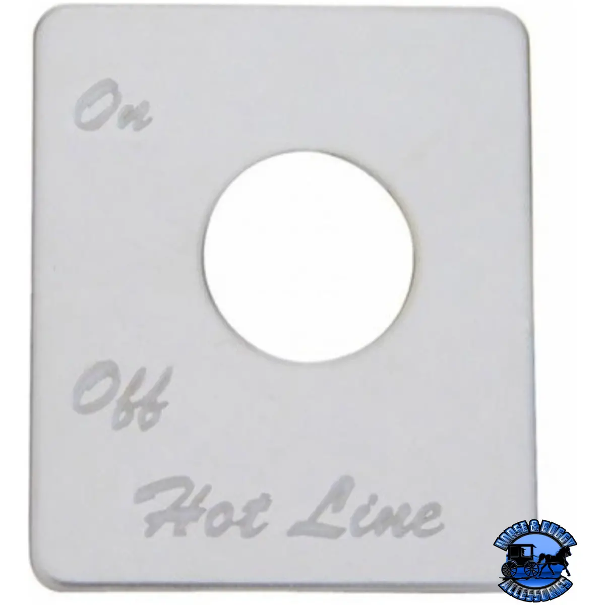 Stainless Steel Switch Name Plate For Peterbilt - Fuel Hot Line #48438 1