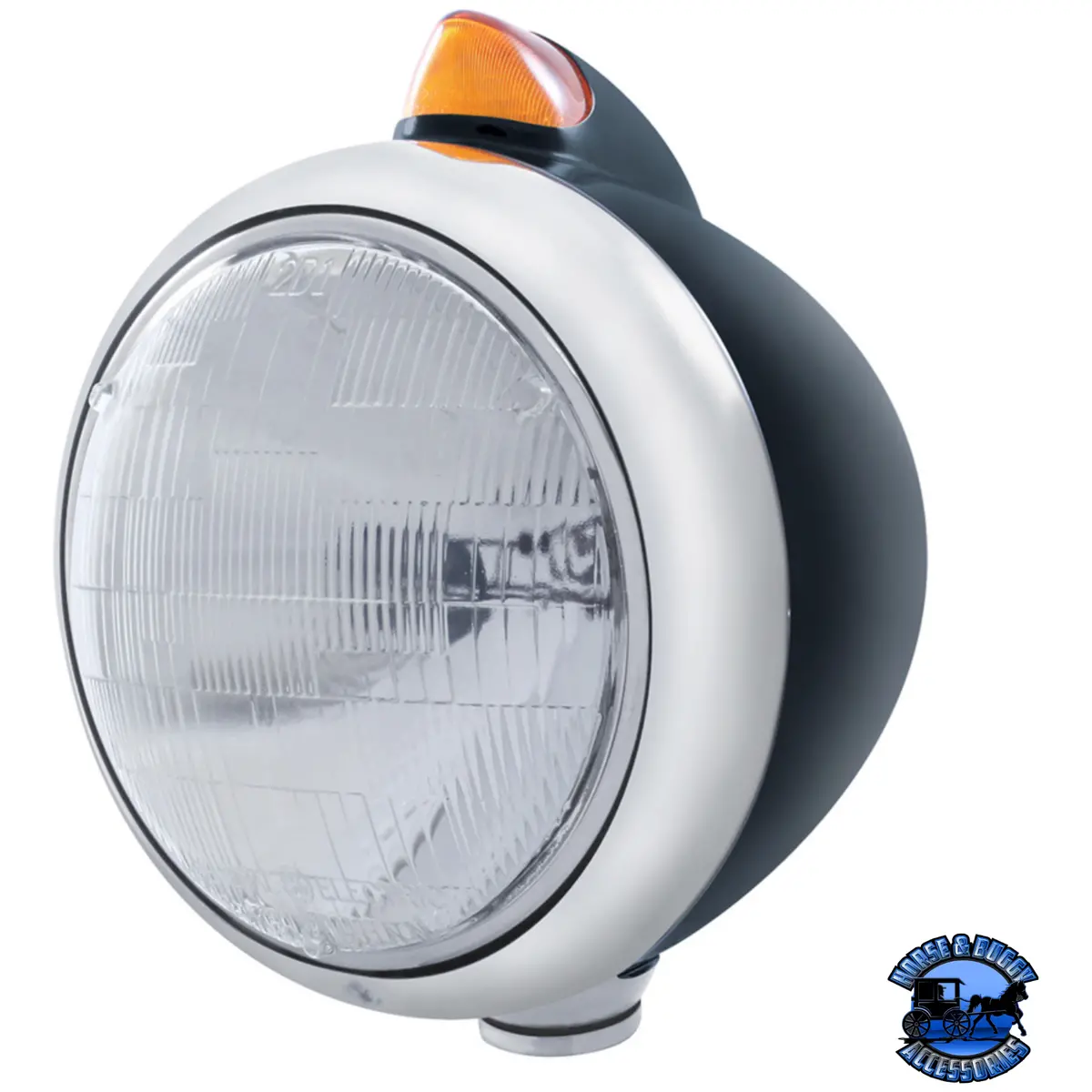 Black Guide 682-C Headlight 6014 & Original Style Led Signal (Choose Color) 1