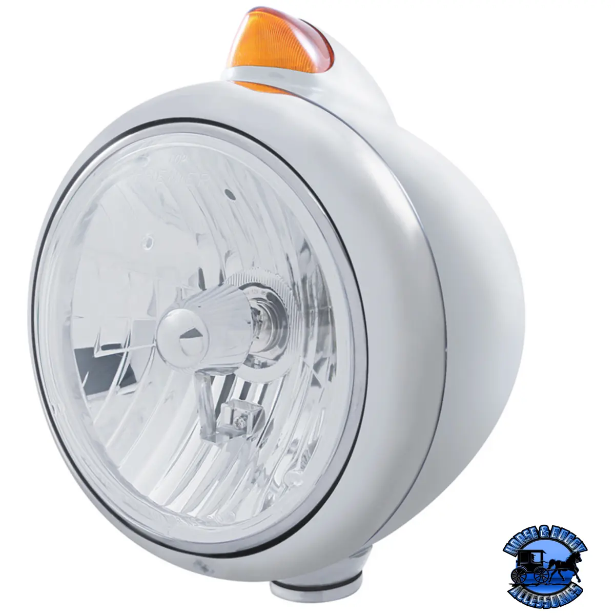 Chrome Guide 682-C Headlight Crystal H4 & Original Style Led Signal (Choose Color) 1