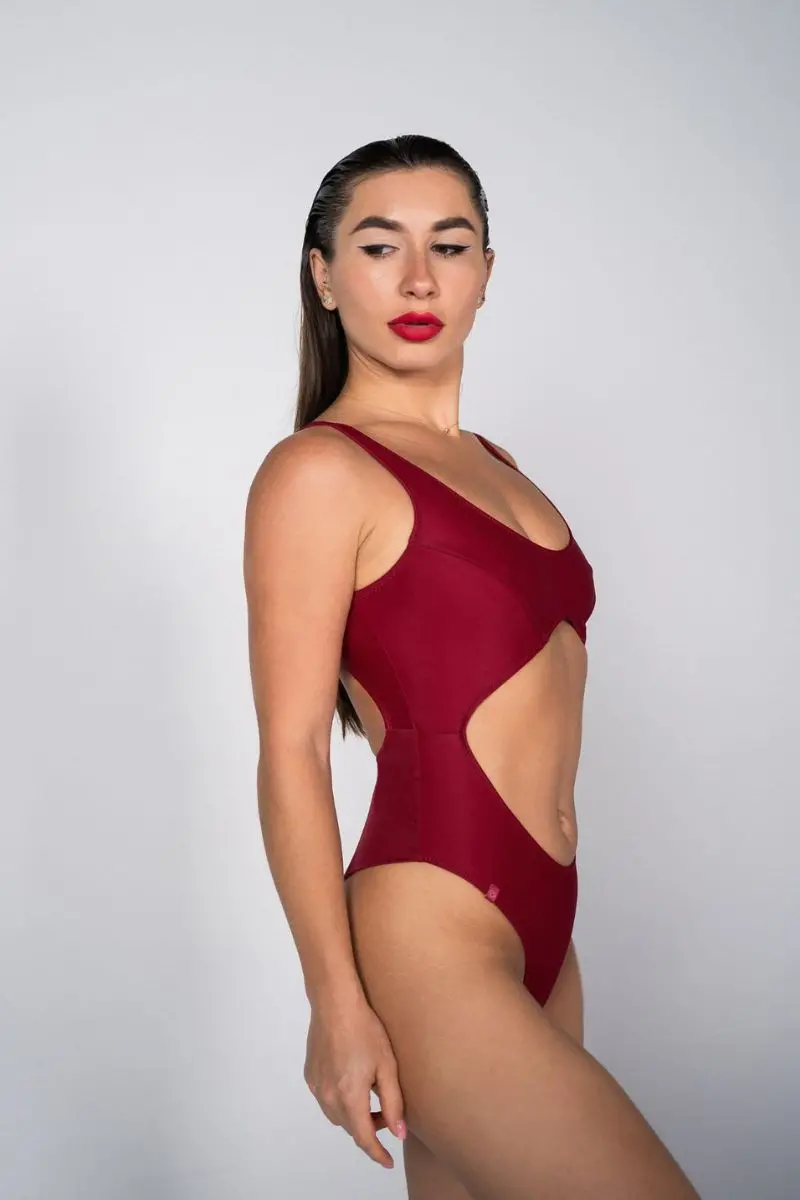 Pole Addict Love Me Tender Bodysuit - Wine 3