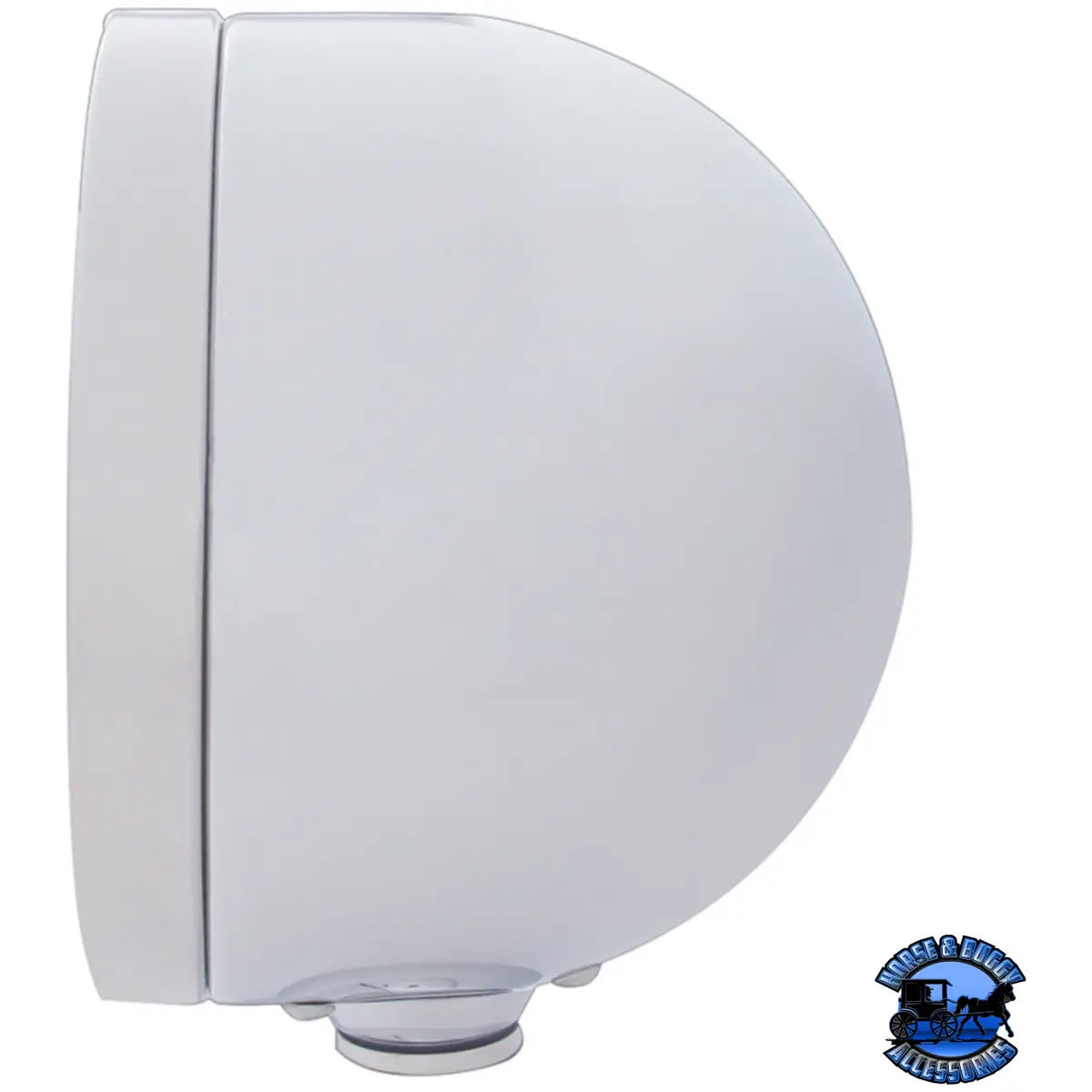 Stainless Steel Bullet Half Moon Headlight H4 With Amber Led & Signal (Choose Mode) (Choose Color) 3